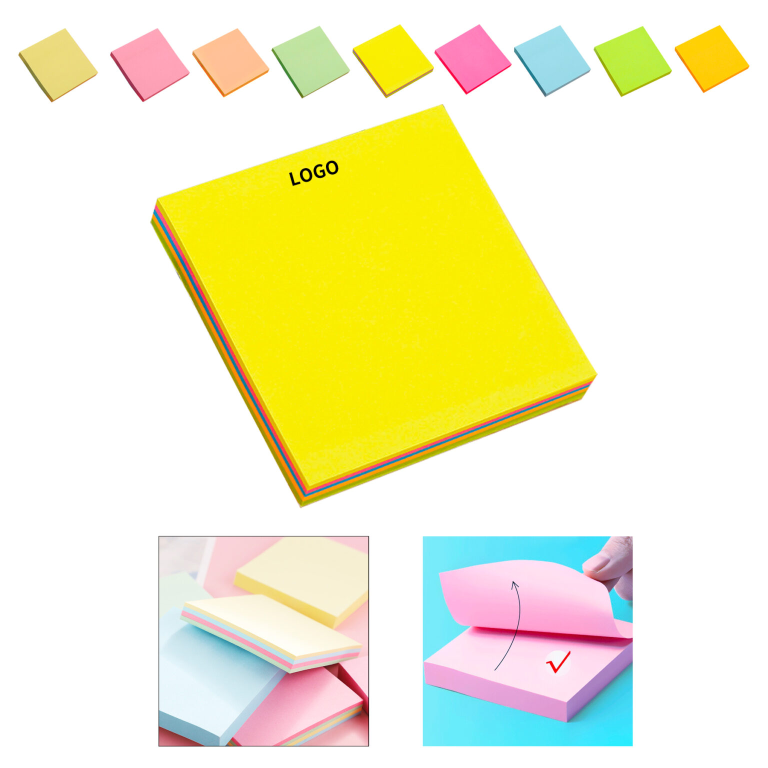 Promotional Fluorescent Sticky Notes Removable Adhesive Memo promotional-fluorescent-sticky-notes-removable-adhesive-memo